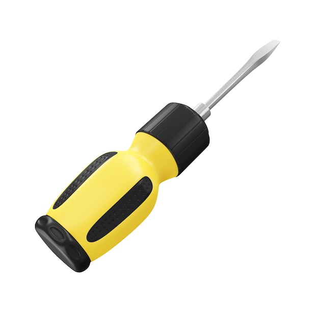 Modern Screwdriver isolated on white background