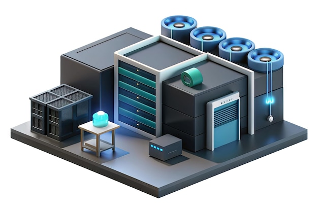 Фото Икона современного сервера и центра обработки данных