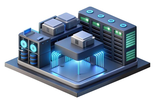 Фото Икона современного сервера и центра обработки данных