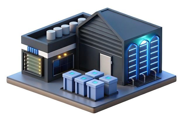 Modern server and data center icon