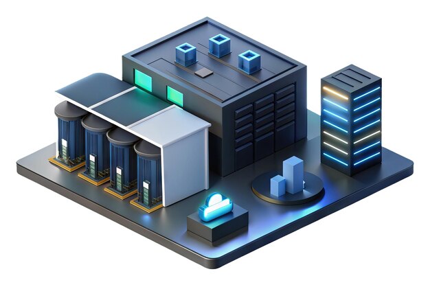 Икона современного сервера и центра обработки данных