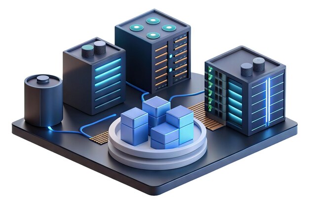 Foto icona di server e data center moderni