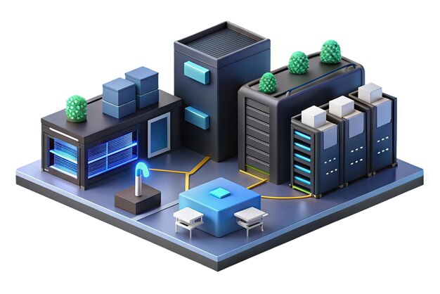Икона современного сервера и центра обработки данных