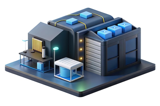 Photo modern server and data center icon