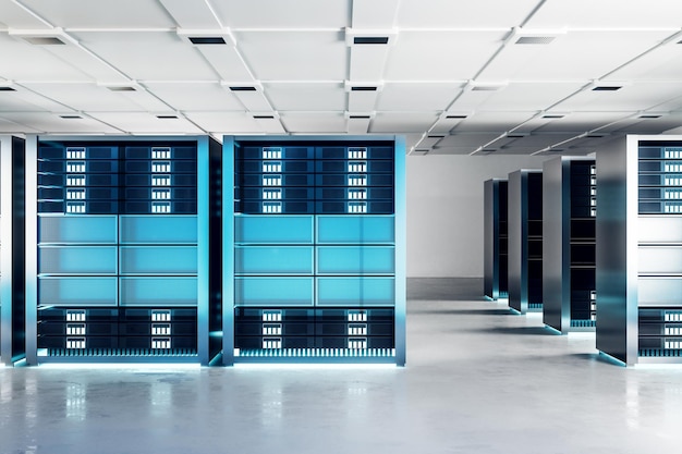 Modern server room background