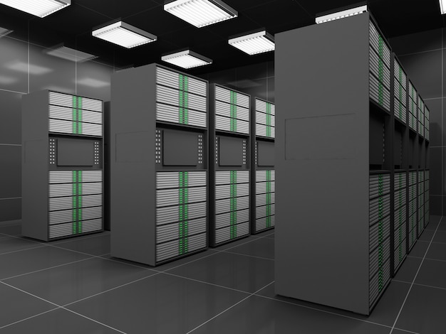 Photo modern server room interior