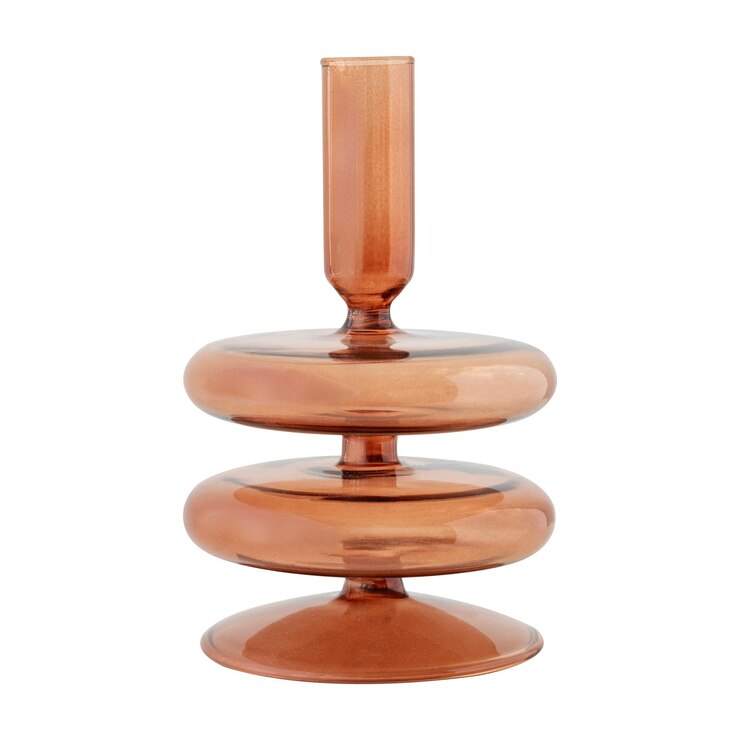 Photo modern shiny brown candle holder design element