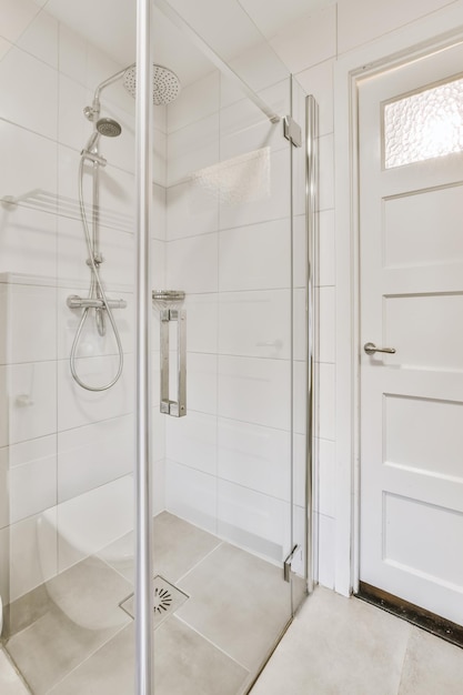 modern shower stall