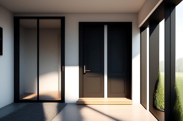 Modern simple entrance