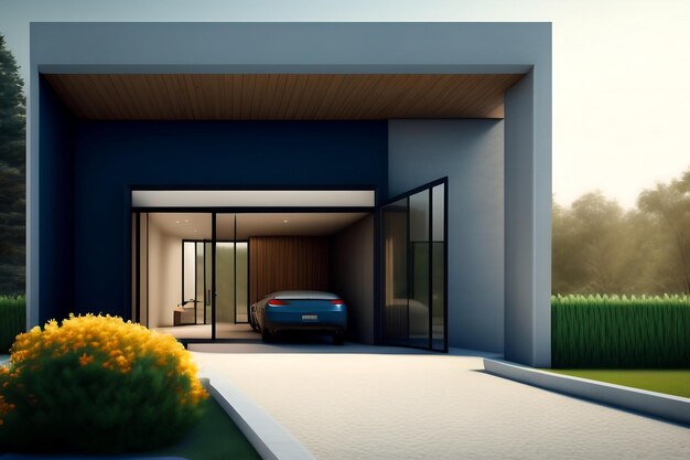 Modern simple entrance