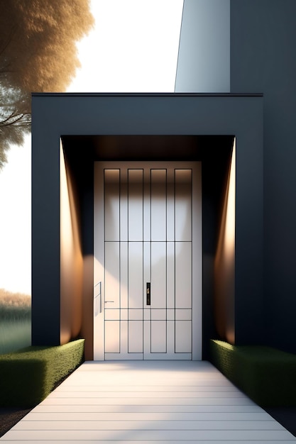 Photo modern simple entrance