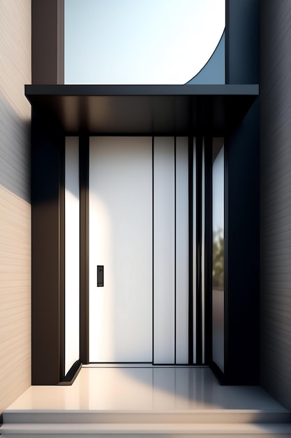 Modern simple entrance