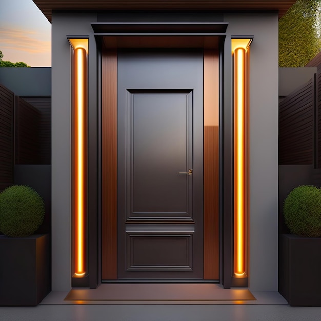 Modern simple entrance