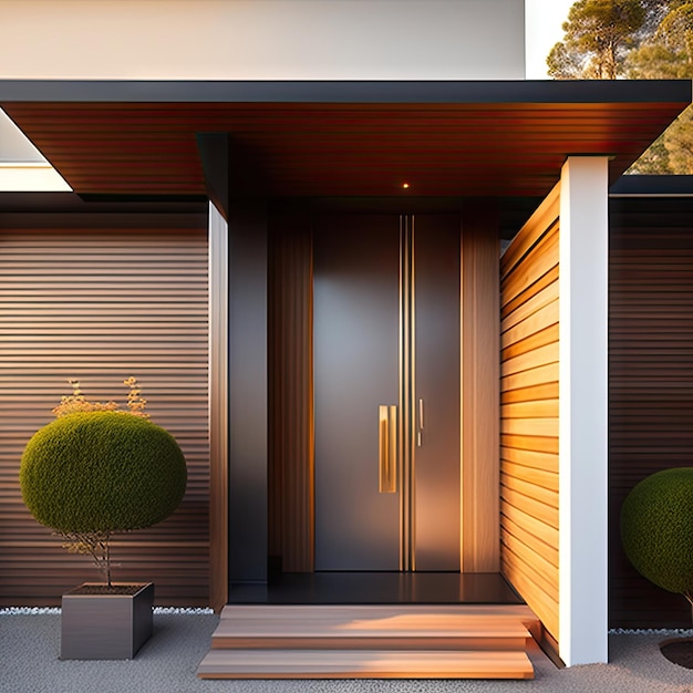 Modern simple entrance