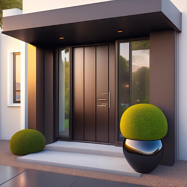 Modern simple entrance