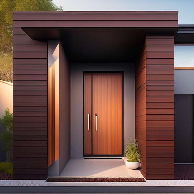 Modern simple entrance