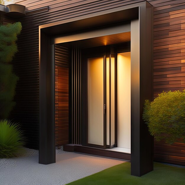 Modern simple entrance