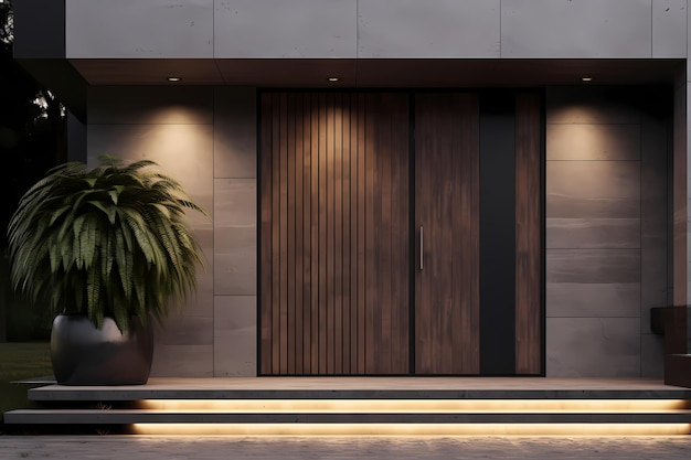 Modern simple entrance