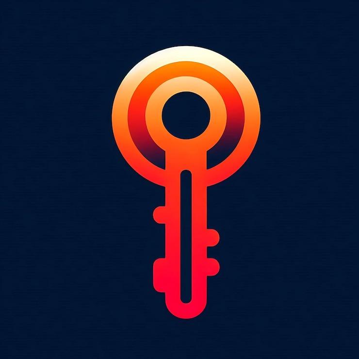 फोटो modern simple flat key logo