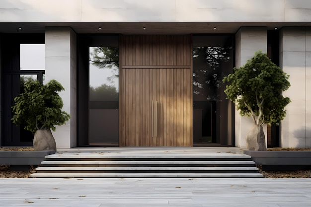 Modern simple house entrance