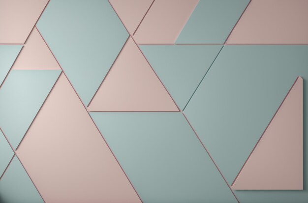 Modern Simplicity Tranquil Blues and Blush Pinks in Triangles