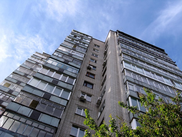 modern skyscraper on the blue sky background