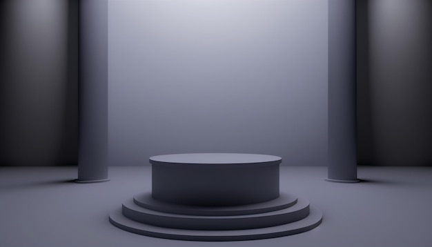 A modern and sleek grey podium for your talk