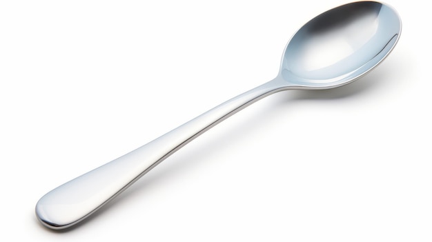 modern and sleek spoon on white background