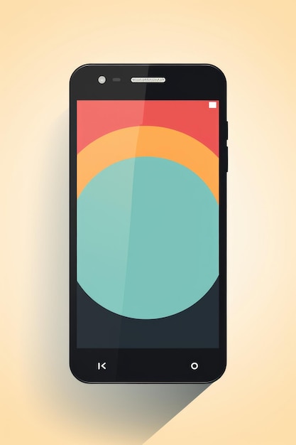 Photo a modern smart phone with a flat design on the screen ideal for showcasing mobile app designs