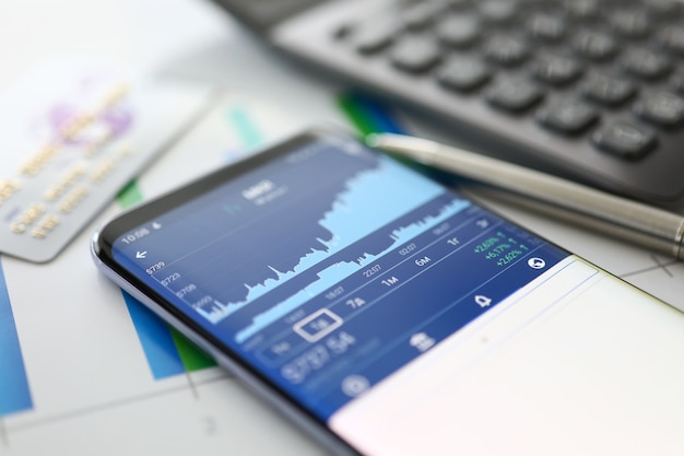 Modern smartphone on table