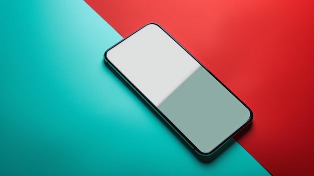 modern smartphone on vibrant colorful background in popart style
