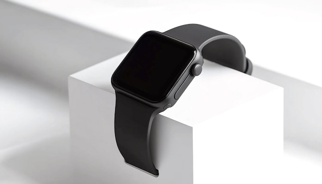 Modern Smartwatch with podium on a white background