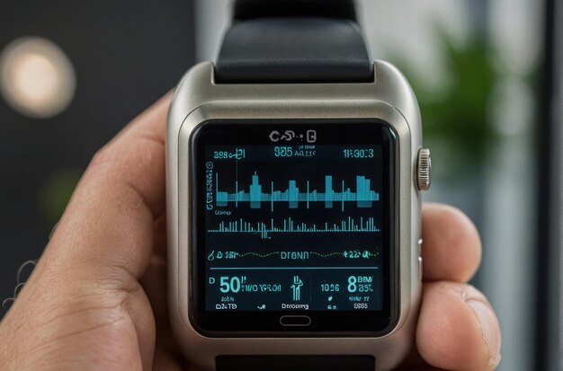 Foto modern smartwatch on wrist