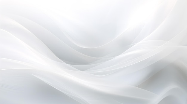 Современная гладкая и роскошная волновая абстрактная текстура в белом и светло-сером Generative Ai
