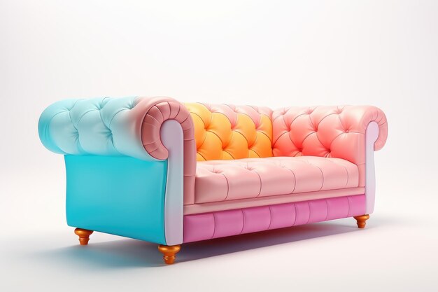 Modern sofa in indoor photo studio professional photography