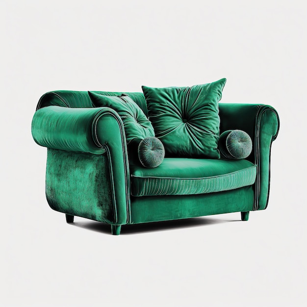 Modern Sofa Isolated Illustration Generative AI