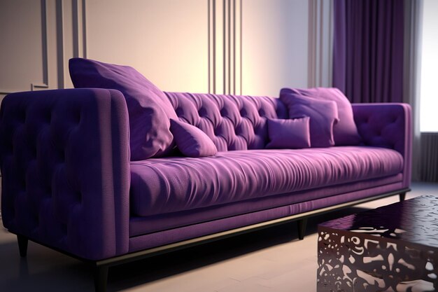 Modern sofa isolatedgenerative ai
