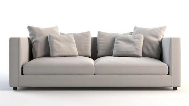modern sofa and luxury look and white background