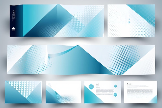 Modern soft blue halftone design business banner vector