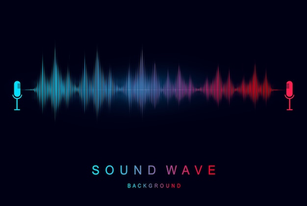 Modern Sound Wave Equalizer Sound Visualization and Futuristic  Element Music and Radio concept