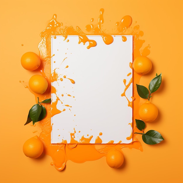 Foto moderno splash vibrant tangerine sfondo con cornice energetica