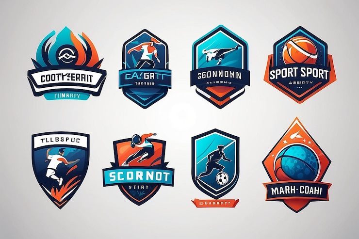 Photo modern sport logo collection
