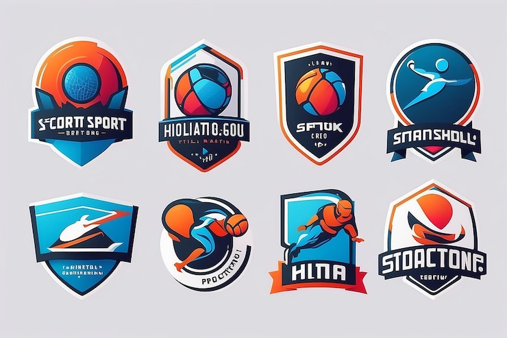 Photo modern sport logo collection