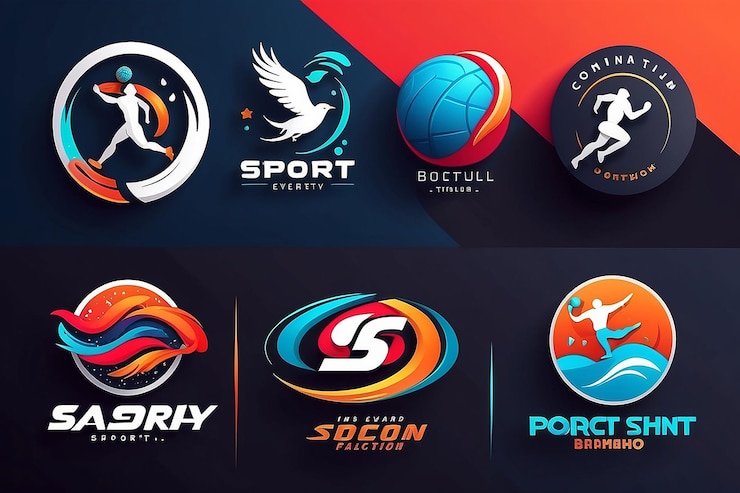 Photo modern sport logo collection