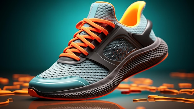 Modern sports shoe design close up and fashionable for men and women