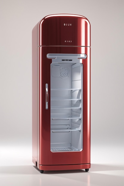 Photo modern stainless steel refrigerator