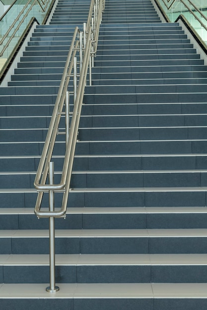 Modern staircase leading upstairs office building