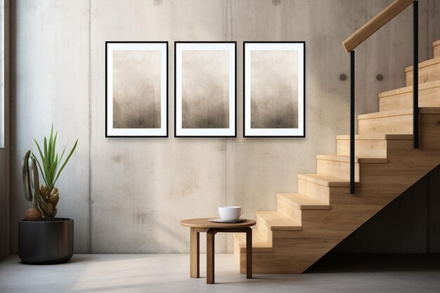 Modern Stairs Mockup Created with Generative AI