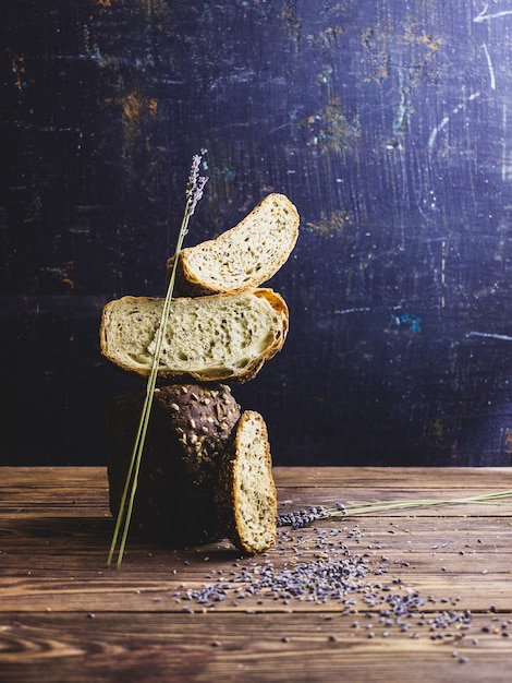 modern still life with bread