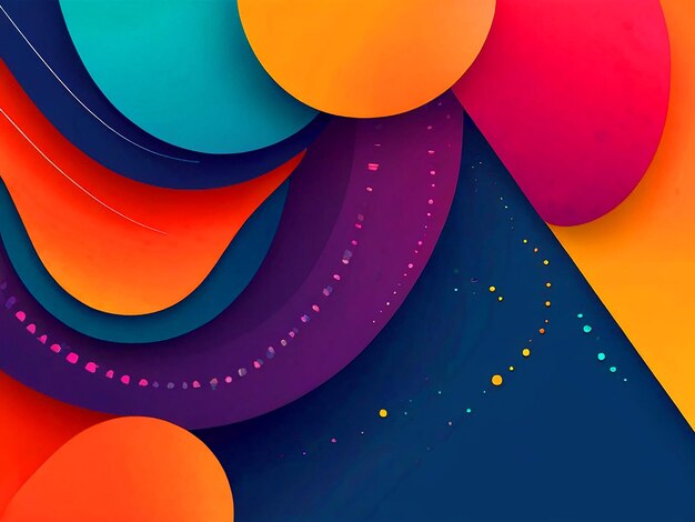 Modern style abstraction with composition made of various rounded shapes in color Vector illustrati